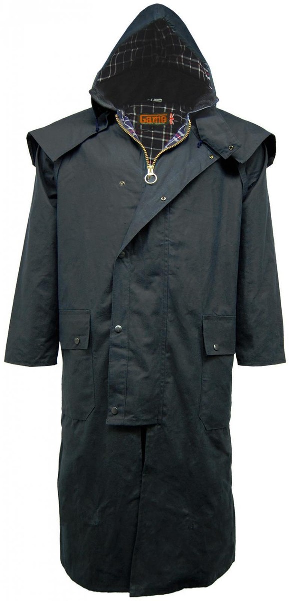 Mens Game Stockman Long Cape Horse Riding Wax Coat / Jacket Mens Game Stockman Long Cape Horse Riding Wax Coat / Jacket