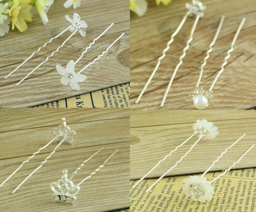 10 hairpins hairforks updos rhinestone bridal jewelry wedding confirmation