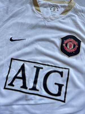 🤍Vintage Football Jersey Soccer Nike Manchester Aig White Tee | eBay