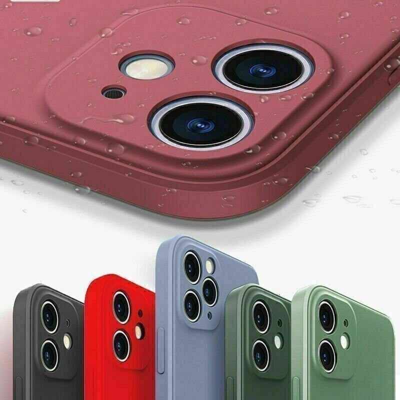 Liquid Silicone Case Camera Lens Cover For iPhone 14 13 12 11 Pro XS Max  8 Plus