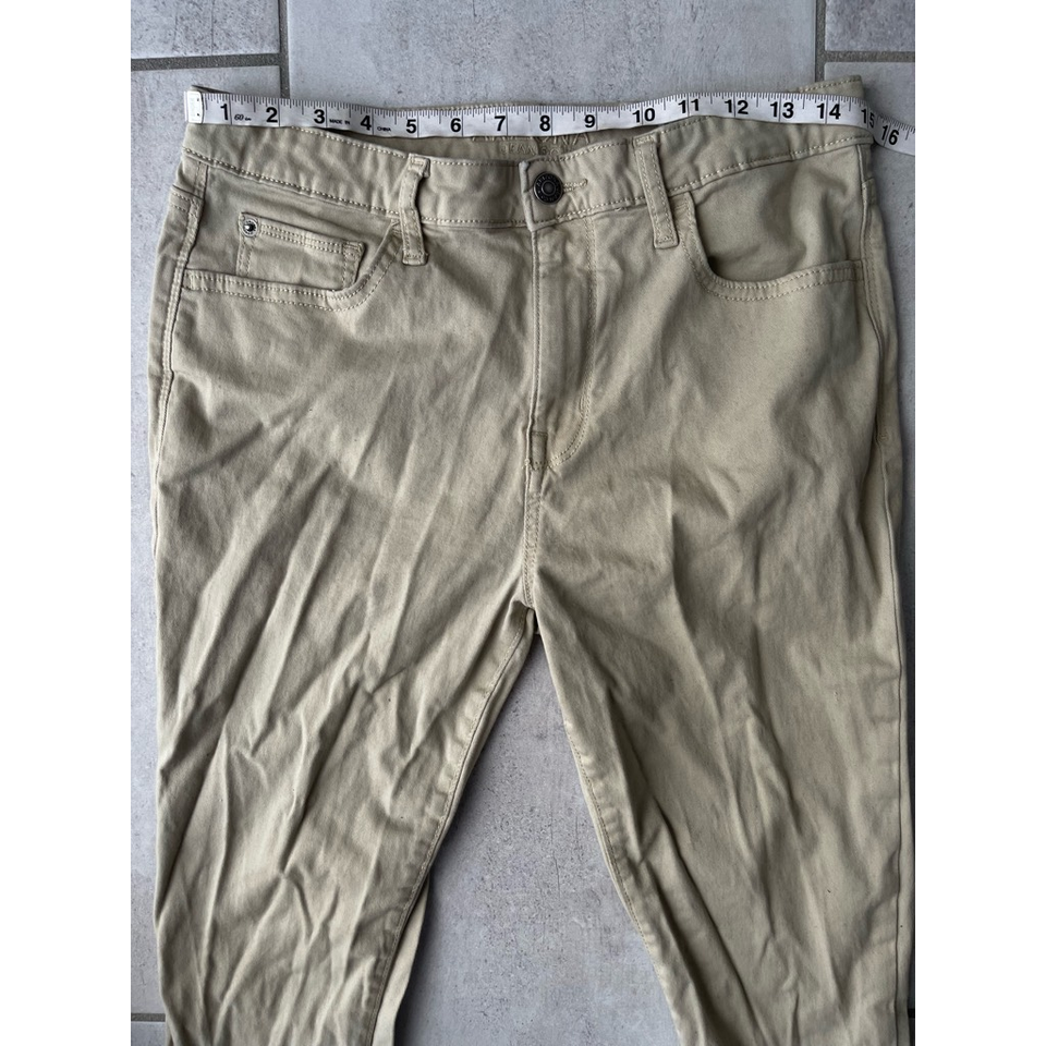 Arizona Jeans Co Womens Skinny Jeans Beige Stretch High Rise Denim