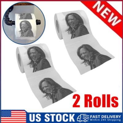 Kamala Harris Toilet Paper 2 Pack ,2 Rolls of Funny Printed Harris TP Gag Gift