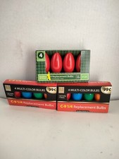 Lot of 3 C-9 1/4 Replacement Bulbs 4 Pack - Professional Series Plus MULTI COLOR