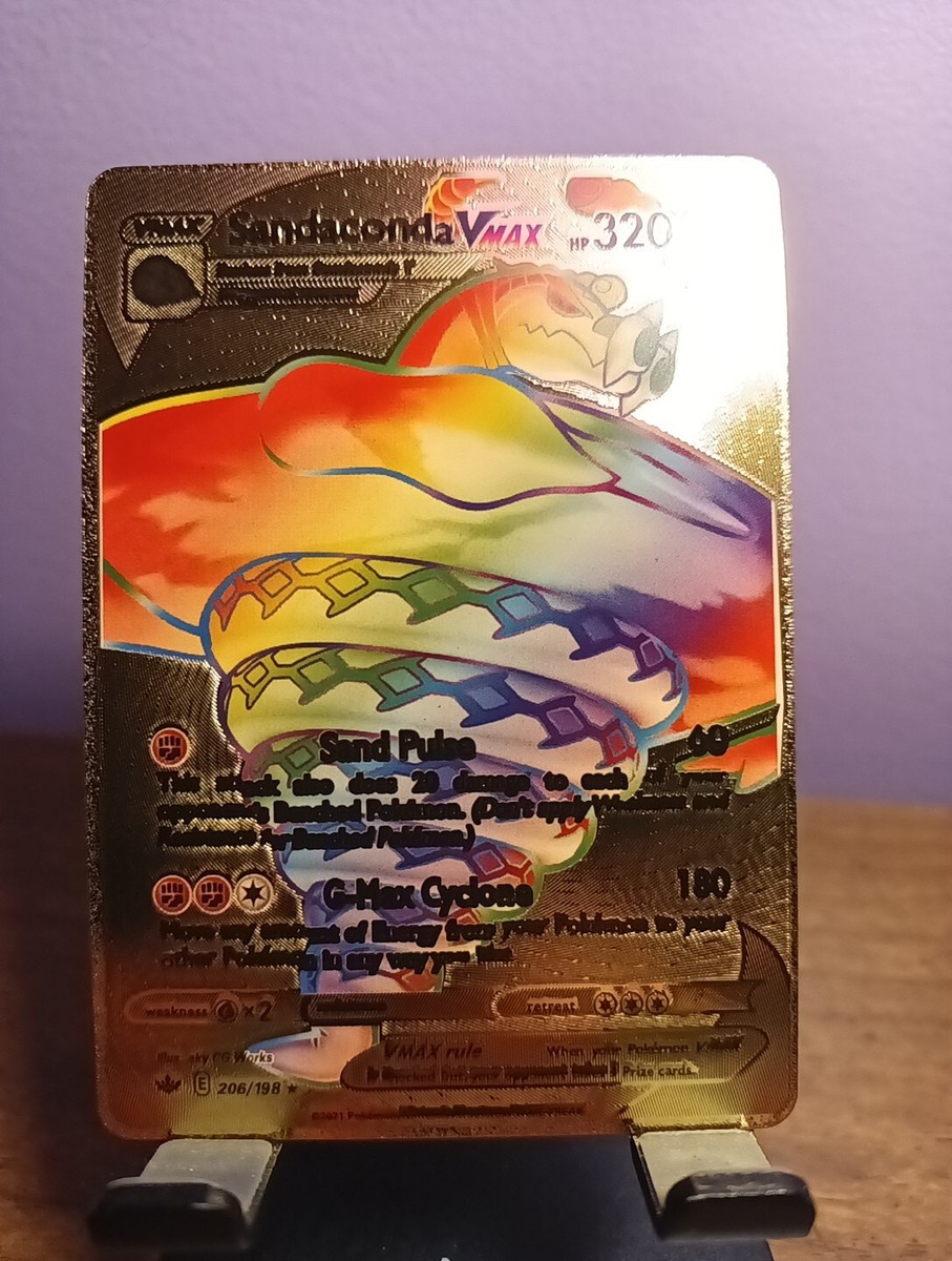 Sandaconda VMAX 206/198 Rainbow Gold Foil Fan Art Card | eBay