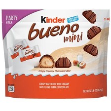 Kinder Bueno Mini 125 Count Party Pack Milk Chocolate and Hazelnut Cream Indi...
