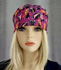 DEMON SLAYER ANIME PURPLE MEDICAL NURSE SCRUB CAP  2 SIZE SELECTION 