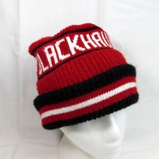 NHL Chicago Blackhawks Cuffed Beanie Hat Cap Excellent Pre Owned Condition Toque