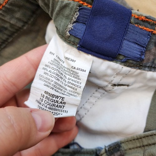 5 pc LOT Boys Cargo Shorts 18 Regular Casual Everyday Summer Camo Plaid - Picture 3 of 12