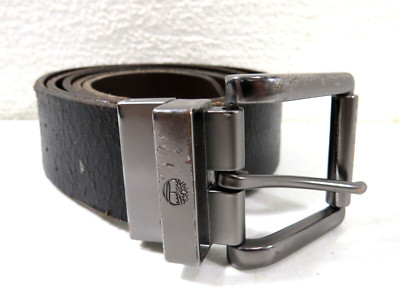 Timberland belt black leathered silver toned buckle made in Italy EUC Timberland Black Leather Belt Mens 36 Silver Tone Buckle | eBay main image 3