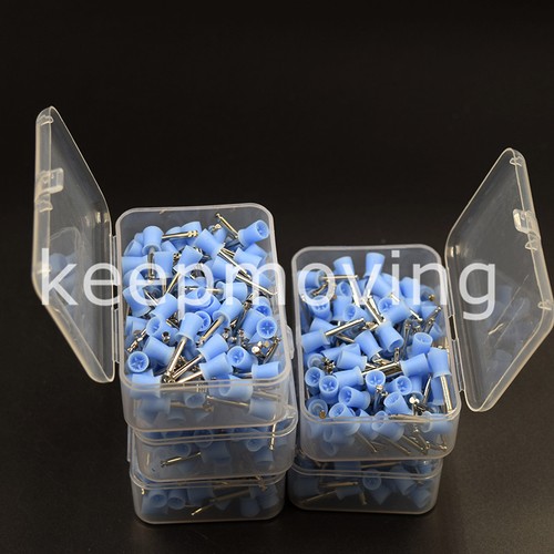 500 Pcs Dental Prophy Cup Rubber Polisher Brush Polishing Latch Type Bowl Blue - Picture 12 of 12