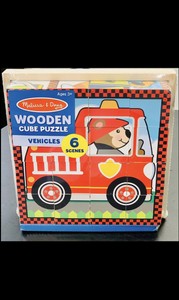 melissa doug vehicles cube puzzle