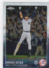 DEREK JETER 2015 Topps Chrome NEW YORK YANKEES Baseball Card LAST GAME RBI HIT!