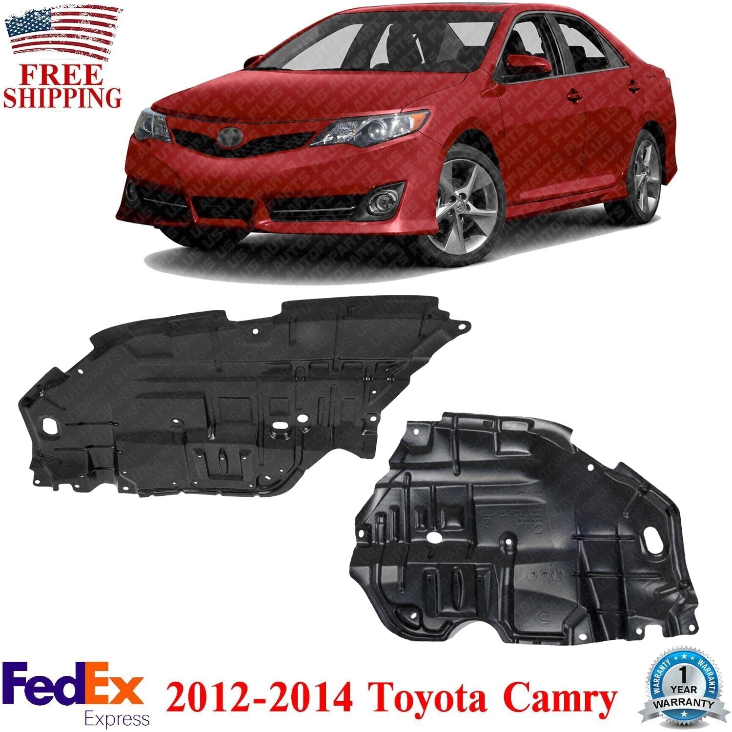 Front Engine Splash Shield Under Cover Left & Right Side For 1214