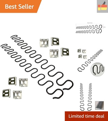 Sofa Replacement Springs, 2 Pieces 54.6 cm Spring with 8 Pieces S-Clips, 4.0 ...