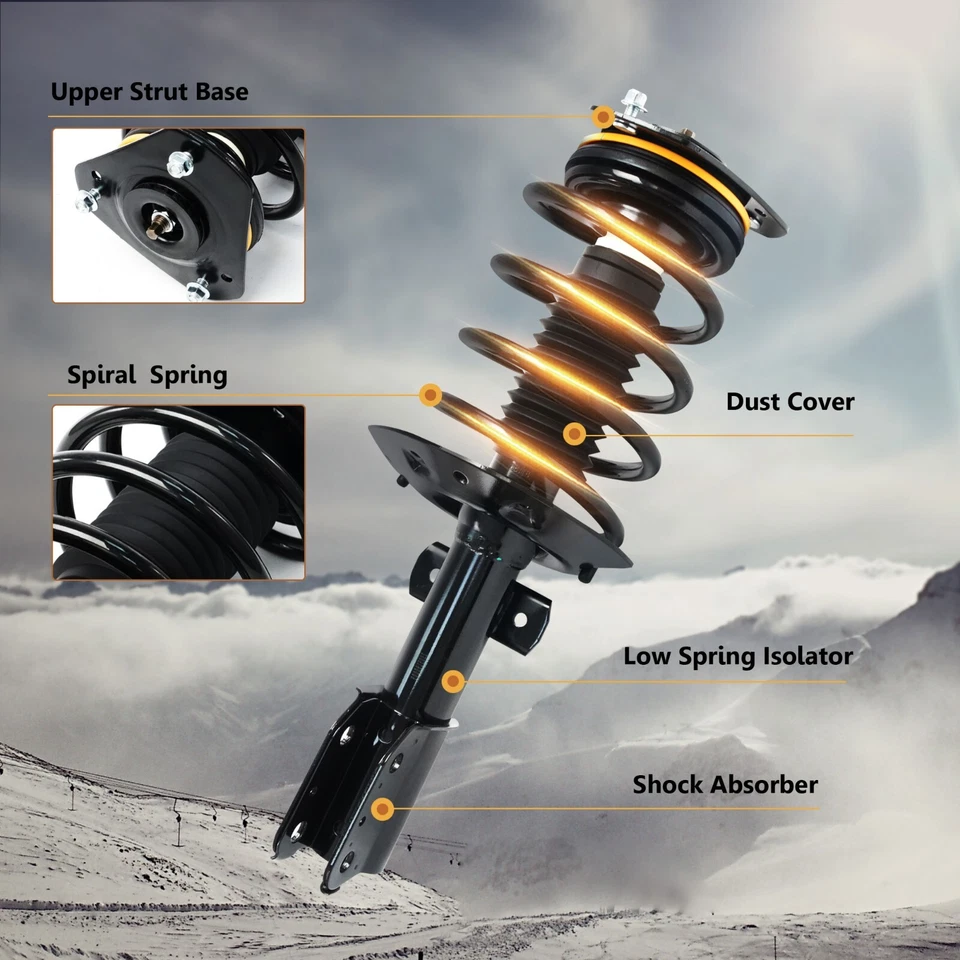 Front Driver Passenger Side Struts Coil Spring for 2004-2008 Pontiac Grand Prix - Image 2 of 4