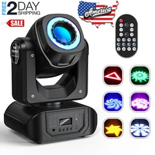 UKing 120W LED Moving Head RGB Stage Light DMX512 with LED Ring Rainbow Lighting
