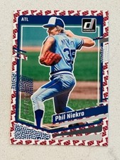 PHIL NIEKRO Braves 2023 Donruss Baseball ONE HUNDRED parallel # 63/100