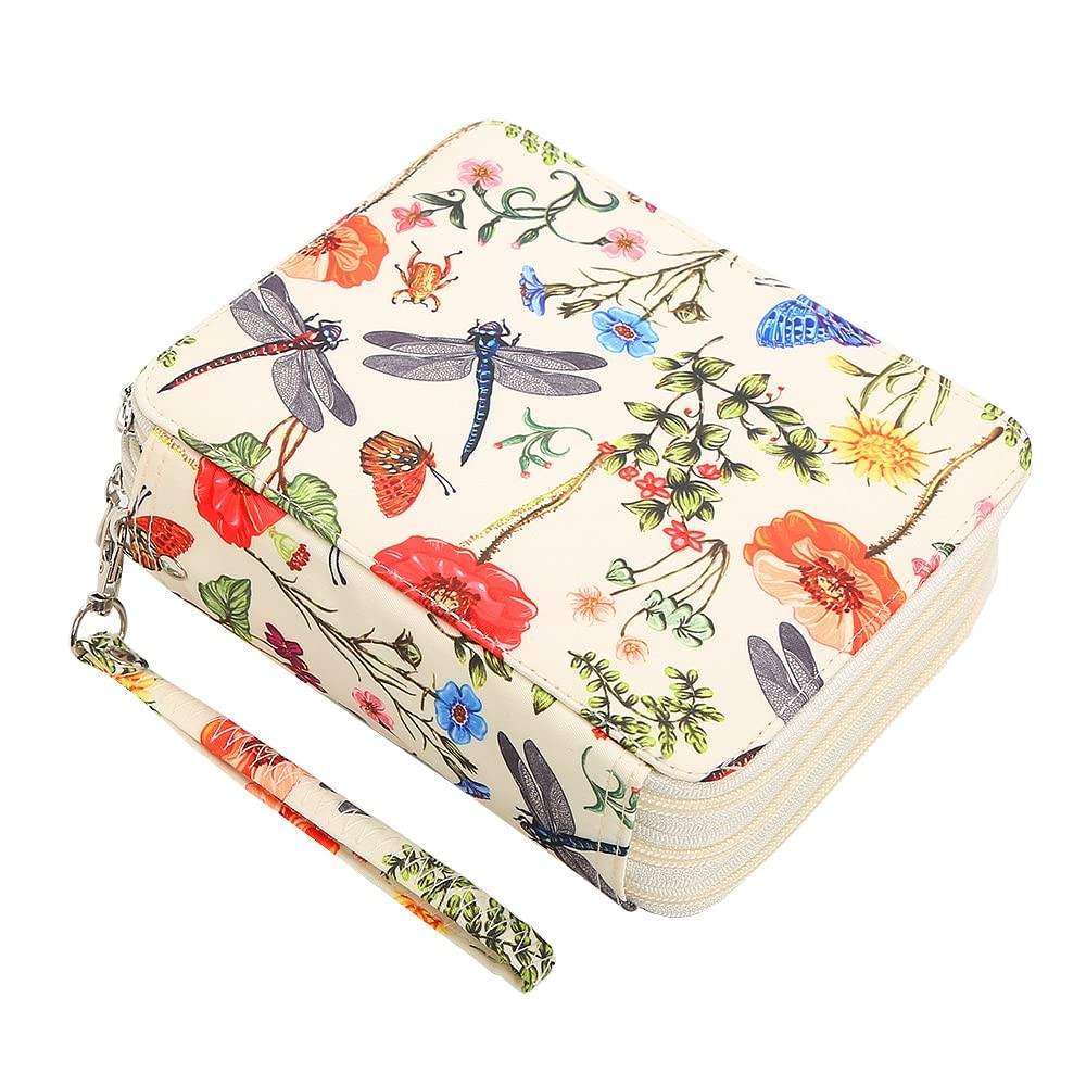 Case-72 Slots Colored Pencil Case Organizer With Zipper