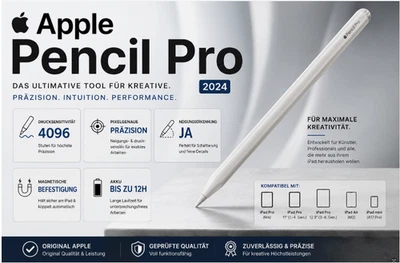 ⭐ Apple Pencil Pro ✏️ 2024 ✏️ Blanco Original | Distribuidor de bolígrafos de entrada | A2538 ✅ EMBALAJE ORIGINAL - Imagen 1 de 4