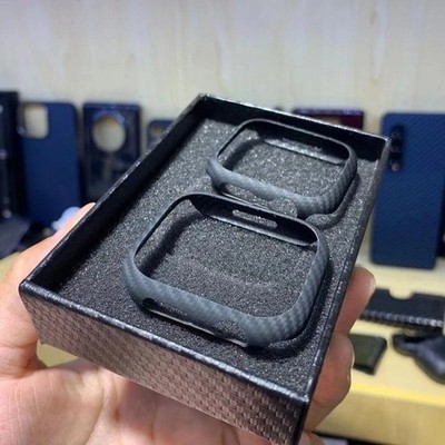 Genuine Carbon Fiber Bumper Cover For Apple Watch Ultra 3 Series 11/10/9/8 Case