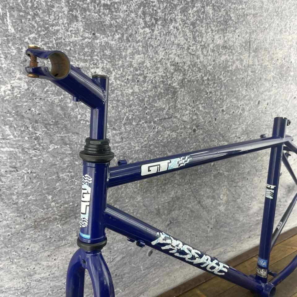 Juego de cuadro de bicicleta GT Passage vintage 16,5 700c Gravel Tour Cromoly años 90 híbrido azul Foto 2 de 4