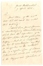 John Jenkinson Signed Letter 1832 / Autograph Bishop St. David's