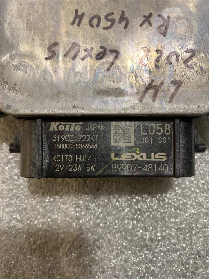 2020-2022 Lexus RX350 RX450h Headlight Ballast Control Module Unit 89907-48140 - Image 3 of 4