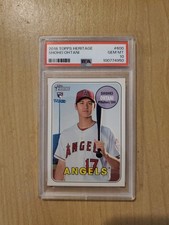 2018 Topps Heritage High Number base Shohei Ohtani rookie card RC #600 PSA 10