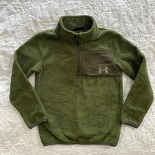 Child UA Under Armour ColdGear® 1/4 Zip Fleece Pullover Jacket, 6, Forest Green
