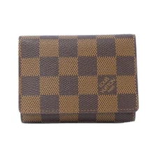 Louis Vuitton Enveloppe Carte De Visite Damier Card Case Men Brown One Size