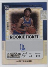 2021 Contenders Rookie NBA 75th Anniversary Ticket Quentin Grimes #125 Auto 4f5