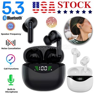Bluetooth Earbuds Headset 5.3 Wireless Noise Cancelling TWS Trucker Waterproof