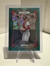 2024 Panini Prizm Ted Simmons #145 Green Pulsar Prizm /25 Bookend