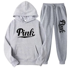 Men Women Tracksuit 2PCS Set Hoodie Sweatshirt + Pants Sportswear Autumn Winter