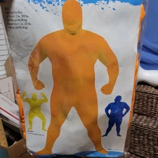 Skin Suit Full Body Coverage Plus Size Halloween Costume Orange Unisex