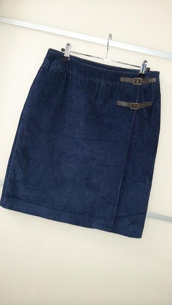 Women Boden Skirt Navy Velvet 38 / M / 46