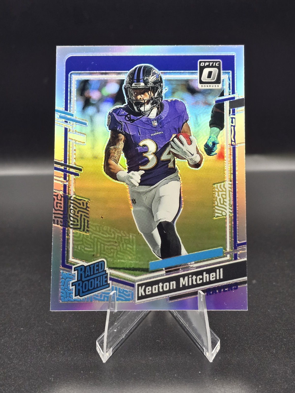 2023 Panini Donruss Optic - Rated Rookie Keaton Mitchell #207 Holo Prizm (RC)