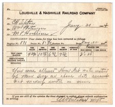 Original 1924 Louisville & Nashville Railroad...