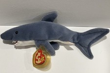 Ty The Beanie Babies Collection 1996 Crunch The Shark Fish Toy VTG