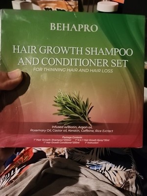 Behapro Hair Growth Shampoo And Conditioner Kit With Hair Growth Spray. 6.5 OZ 