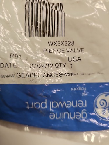 WEX5X328 GE Genuine OEM Pierce Valve Brand New & Sealed - Picture 2 of 5