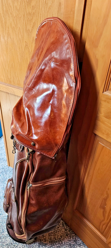 VTG Wilson Staff Model G Leather Golf Staff Bag w/ Rain Hood 6-Way 10" Diameter - Picture 2 of 15
