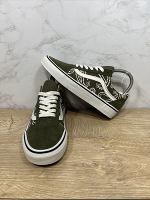 Vans Old Skool Peace Paisley Green Leaf Men Sneakers VN0A5KRFB0F Sz 3.5 New