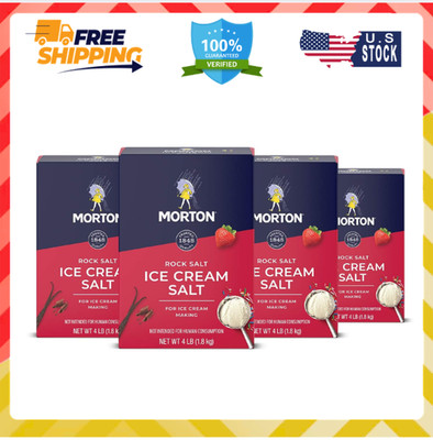 Ice Cream Salt, Rock Salt, 4 Pound, Tub (Pack of 4)