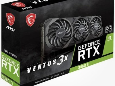 MSI NVIDIA GeForce RTX 3060 Ti GRAPHICS CARD Ventus 8GB GDDR6 BRAND NEW