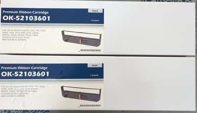 Oki Compatible Ribbon Cartridge (52103601) Set of 2 Premium Ribbons