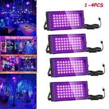 1-4x 50LED UV Black Light 400nm Party Stage DJ Club Halloween Party Floodlight