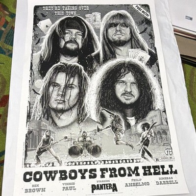 Pantera Cowboys From Hell Poster/Print, Artwork by Paul Jackson  large 36x24