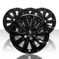 4 Black 17 Wheel Skins Full Rim Covers Hub Caps For Toyota Camry Le 2018-2024 4 Black 17 Wheel Skins Full Rim Covers Hub Caps For Toyota Camry Le 2018-2024