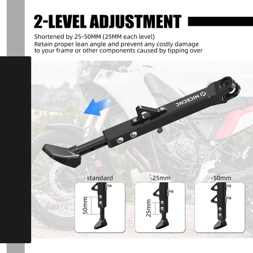 Adjustable Side Stand Kickstand For Yamaha Tenere 700 /XTZ700 2019 2020 2021-24 - Picture 3 of 14